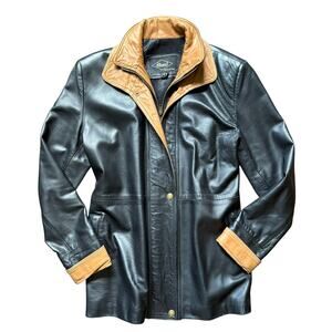 Abaci Black Leather Jacket XL / 46 Men’s Made in Canada Italy Style